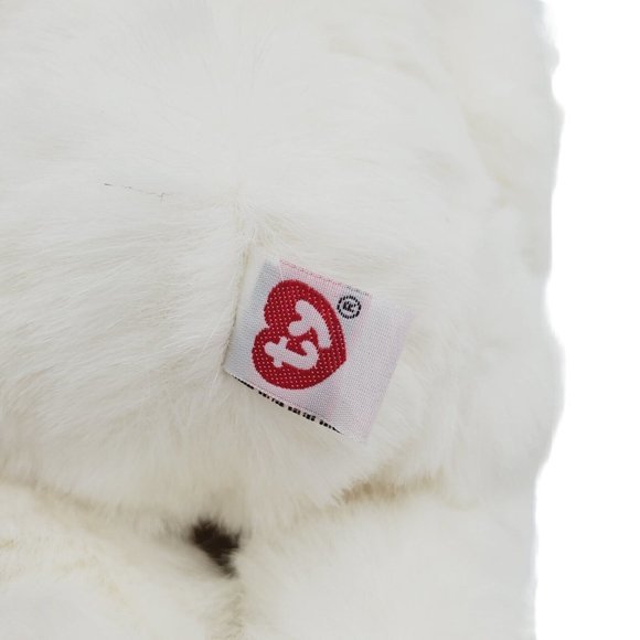 1997 Ty Beanie Baby 15 In. "Romeo" the Bear Holding Heart White Polar Stuffed - Picture 5 of 8